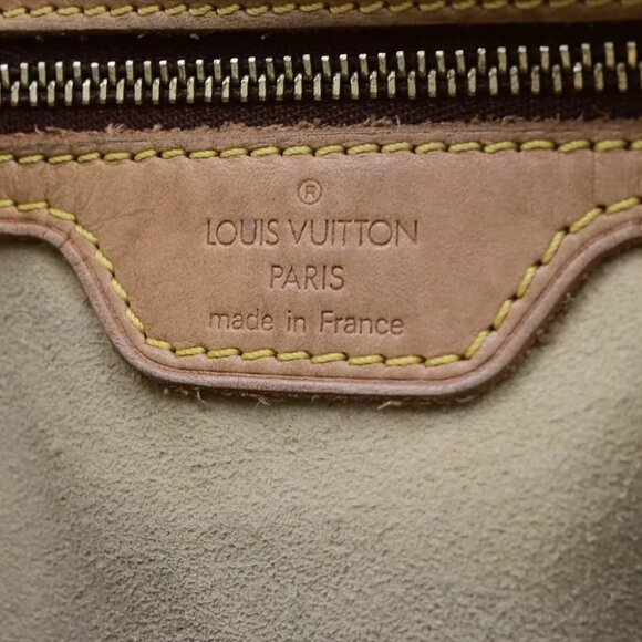 LOUIS VUITTON Logo Looping GM Shoulder Bag Monogram Leather Brown M51145 62HC011 - Picture 9 of 16